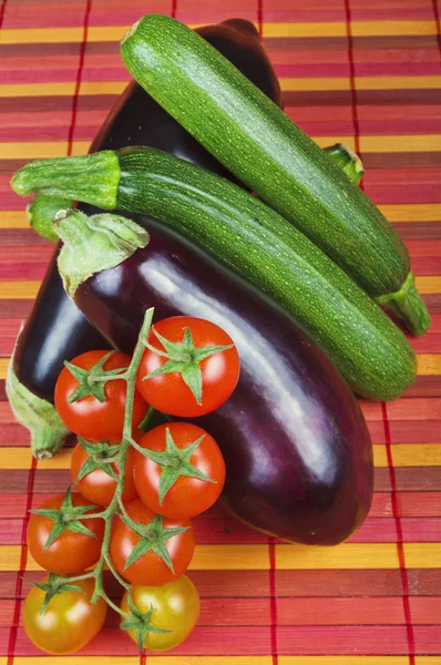 stock image Zucchini tomatoes and eggplant