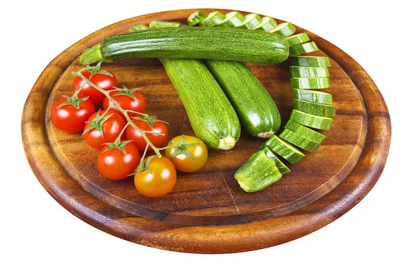 Calabacín crudo y tomates — Foto de Stock