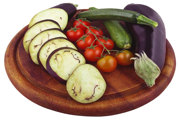 Zucchini-Tomaten und Auberginen — Stockfoto