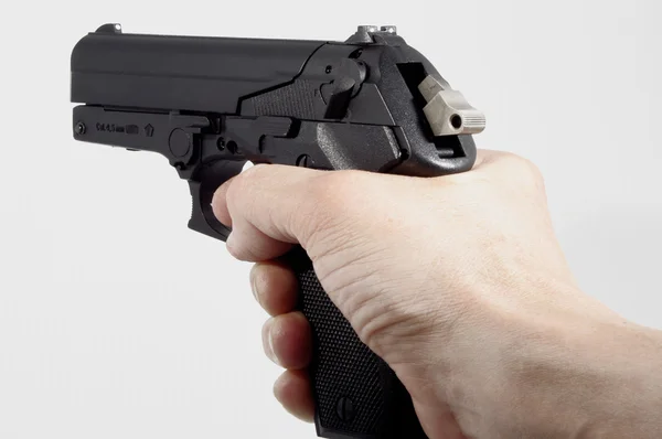 stock image Black steel air pistol