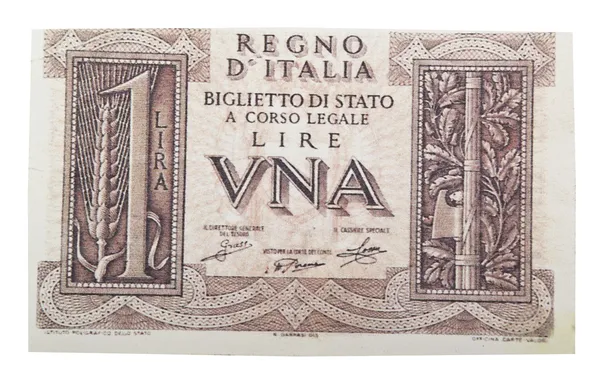 One italian lire — Stock Photo, Image