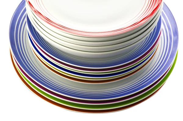 Mucchio di piatto colorato — Foto Stock