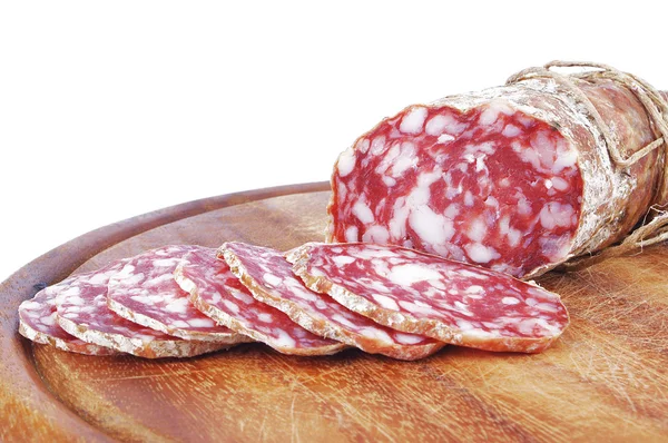 Salami sliced — Stock Photo, Image