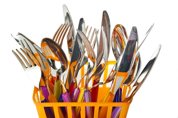 Vidlička, nůž a lžíci — Stock fotografie