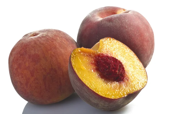 Peaches sliced — Stock Photo, Image