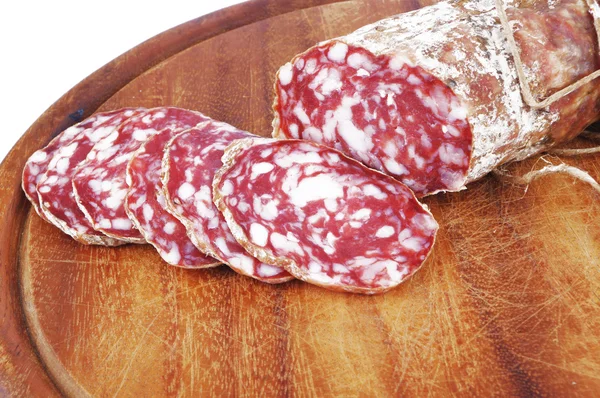 stock image Salami sliced