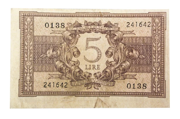 Eski İtalyan para Lirası — Stok fotoğraf