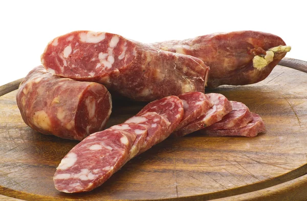 Salami sliced Royalty Free Stock Images