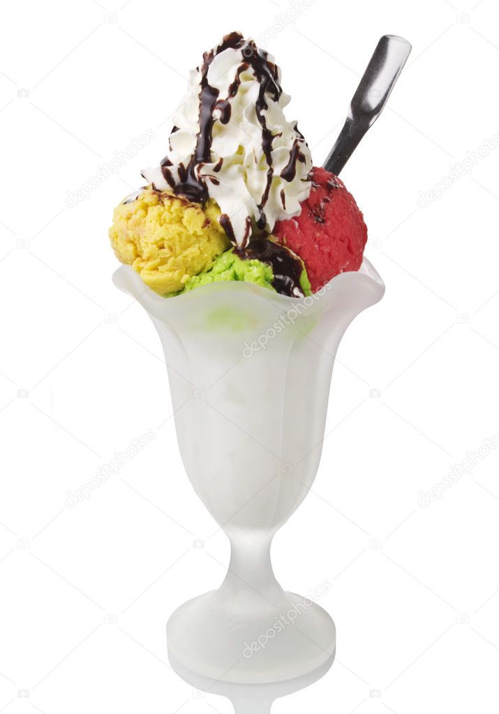 Fresh glass of ice cream