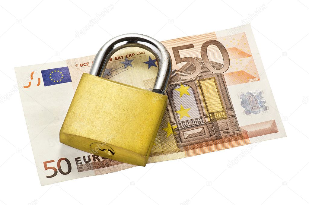 Market risk concept locked euro