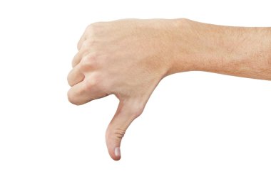 A hand indicating down clipart