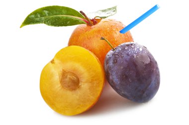 Concept of fresh juice of plum clipart