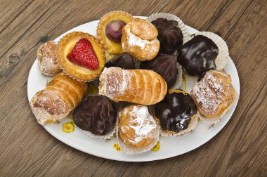 A plate of pastries clipart