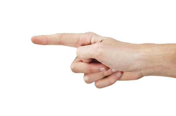 Рука, указывающая налево
