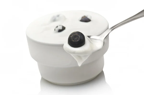 Yogurt and Blueberry — Stock Photo, Image