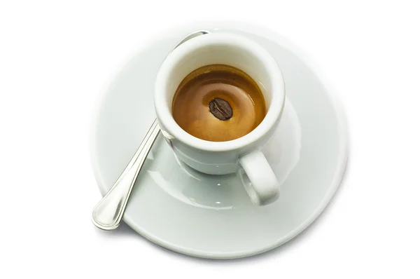 Xícara de café com semente — Fotografia de Stock