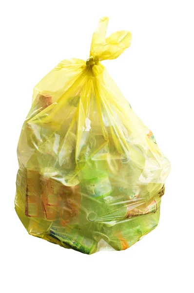 Yellow plastic and aluminum bag — Stock Photo, Image