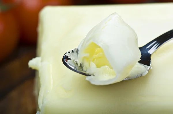 Beurre dans la cuillère — Photo