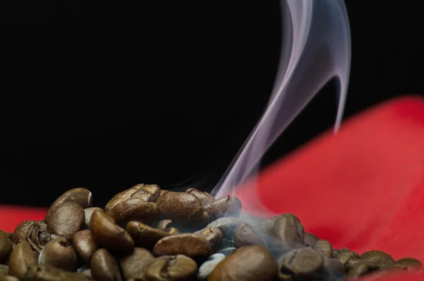 stock image Steaming coffee beans