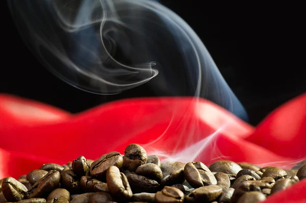 stock image Steaming coffee beans