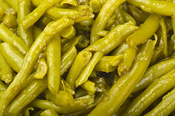 stock image Green beans seasoned with olive oil