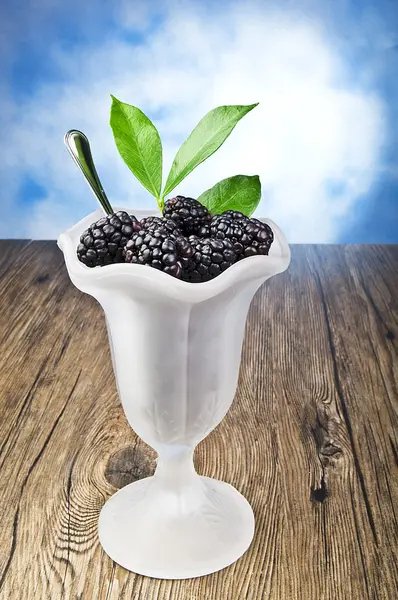 碗黑莓 — 图库照片