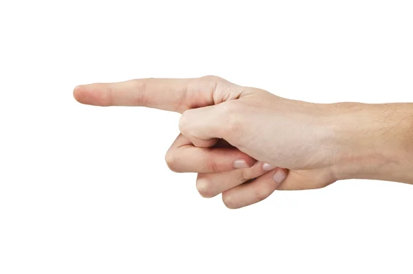 A hand indicating left Stock Image