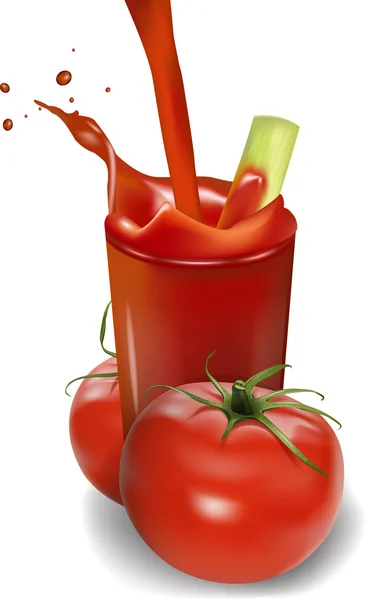 Стакан томатного сока — Wektor stockowy