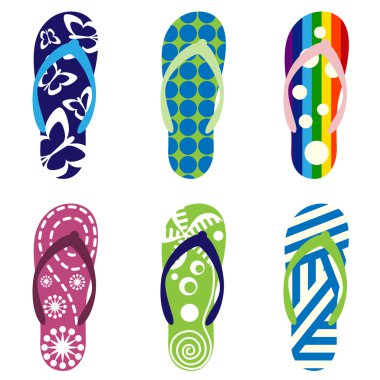 Beach sandals clipart