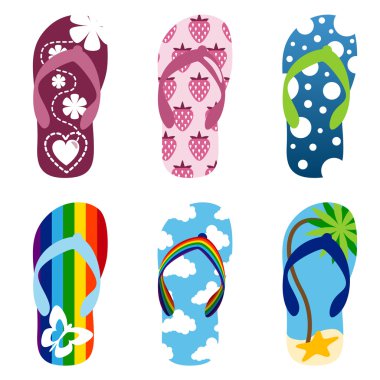 Beach sandals clipart