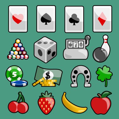 Casino icons clipart