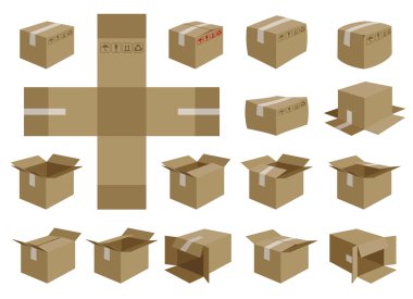 Shipping box clipart