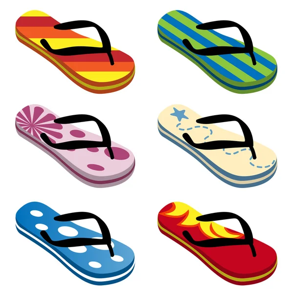 Sandálias de praia — Vetor de Stock