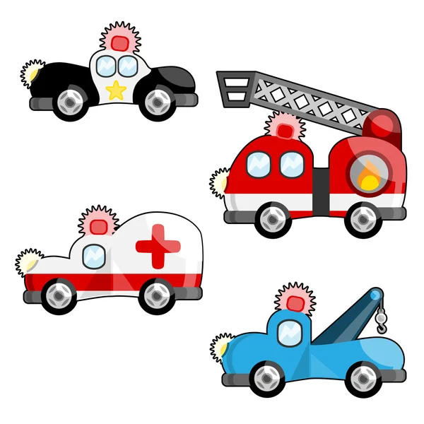 Emergency vehicles — Stock Vector
