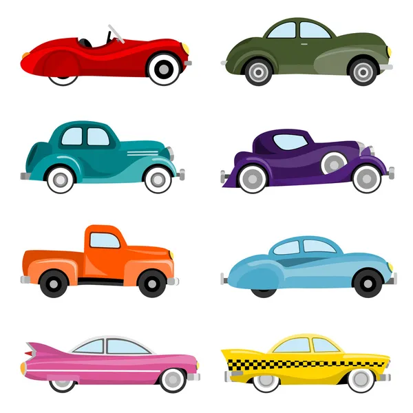 Old cars vector — Stock Vector