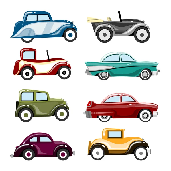 Coches viejos — Vector de stock