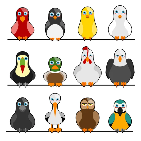 Симпатичные птицы — стоковый вектор