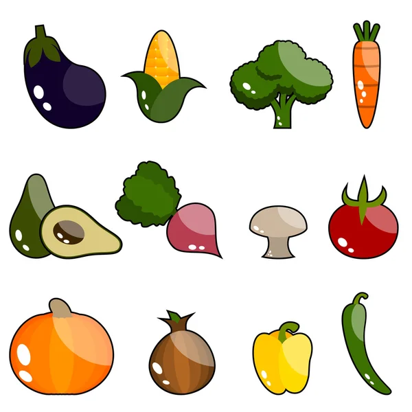 Vektorové zelenina — Stockový vektor