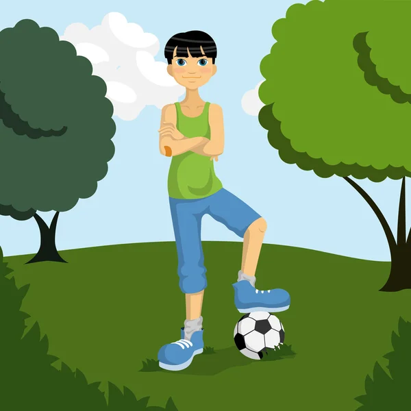Αγόρι ποδοσφαίρου — Διανυσματικό Αρχείο