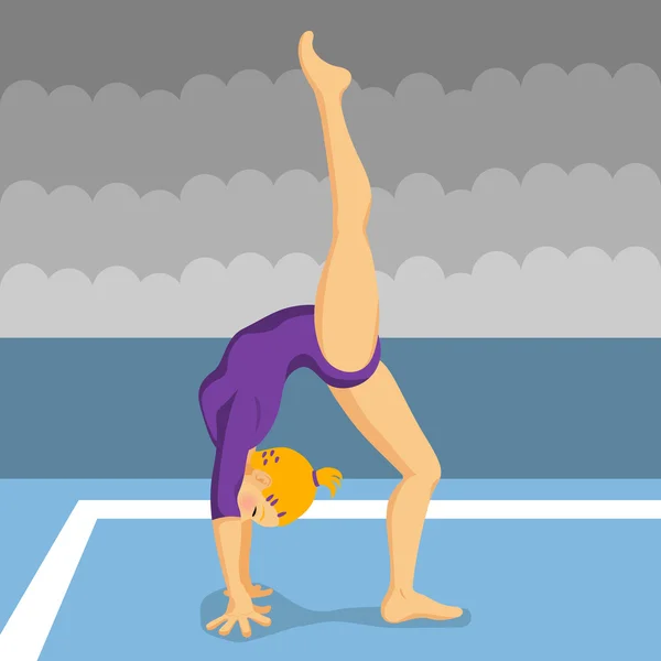 Gymnast meisje — Stockvector