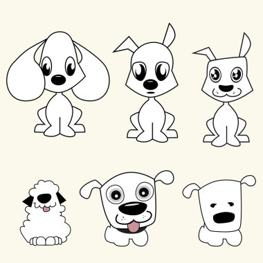 Cartoon dogs clipart