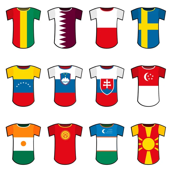 Uniformi nazionali di calcio — Vettoriale Stock