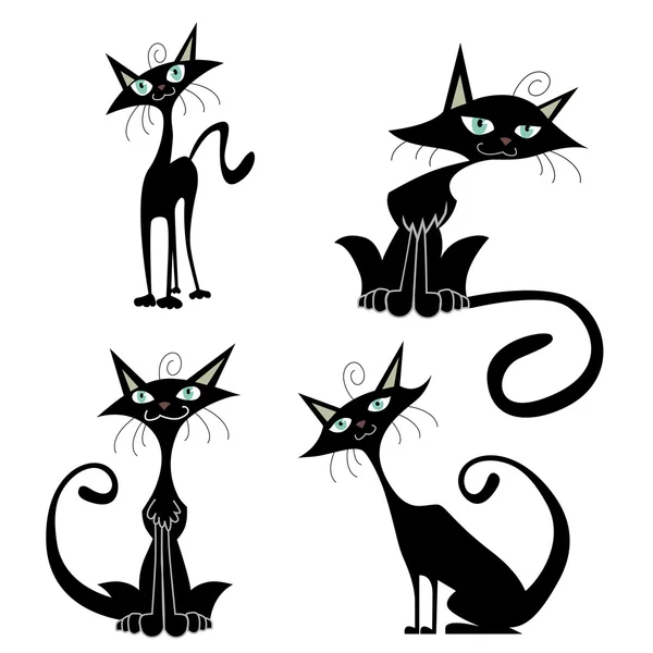 Cartoon katten — Stockvector