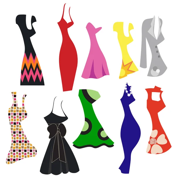 Mode robe femme — Image vectorielle