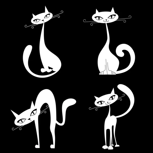 Karikatür kedi — Stok Vektör