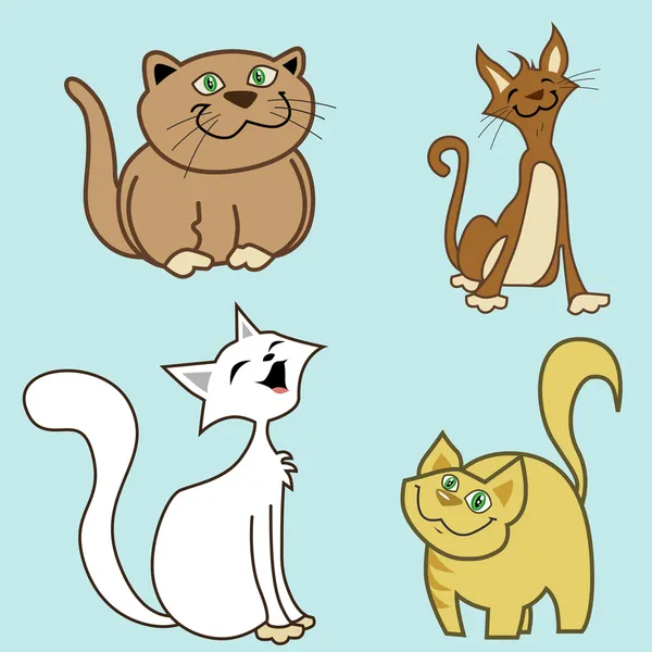 Gatos de dibujos animados — Archivo Imágenes Vectoriales