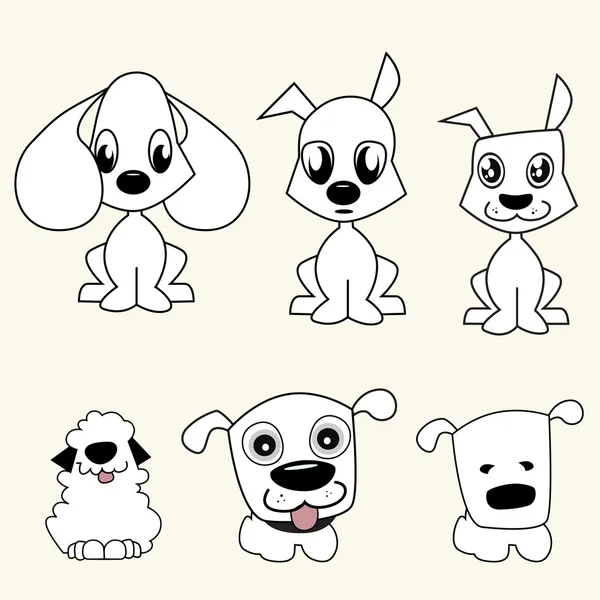 Cartoon Honden — Stockvector