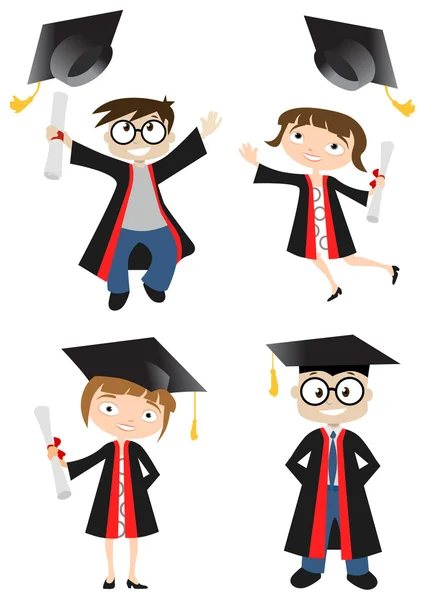 Illustration des diplômés — Image vectorielle