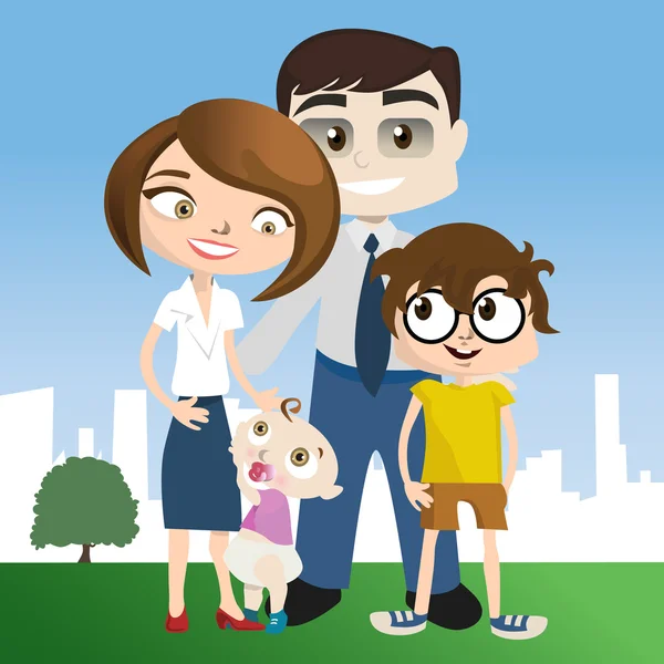 Šťastná rodina — Stockový vektor
