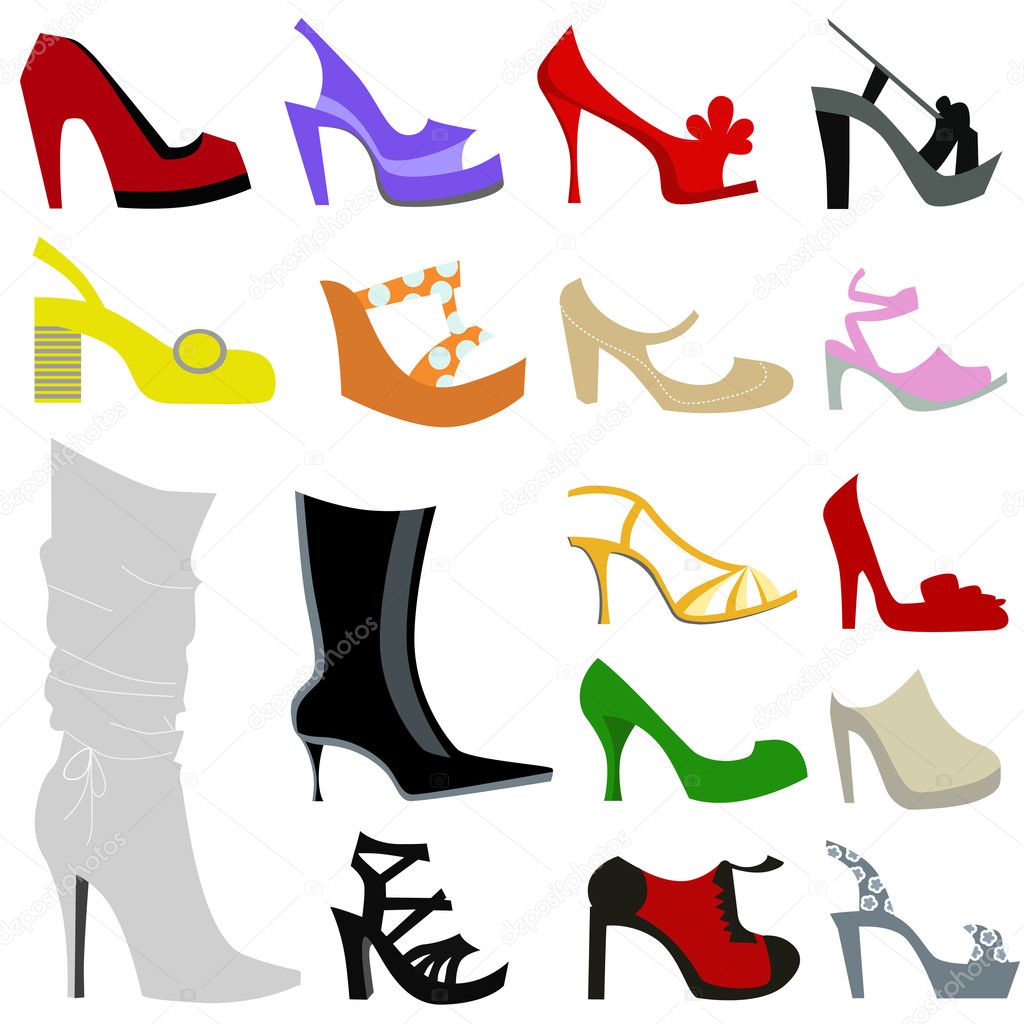 Set of women shoes